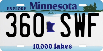 MN license plate 360SWF
