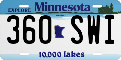 MN license plate 360SWI