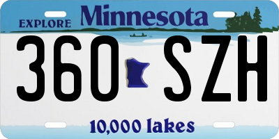 MN license plate 360SZH