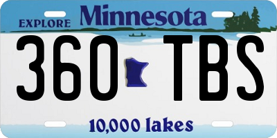 MN license plate 360TBS