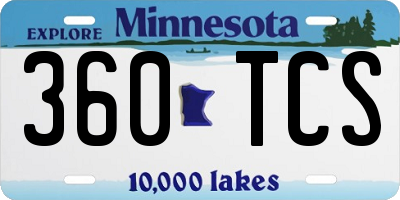 MN license plate 360TCS