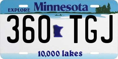 MN license plate 360TGJ