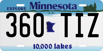 MN license plate 360TIZ