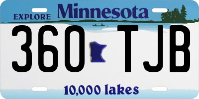 MN license plate 360TJB
