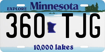 MN license plate 360TJG