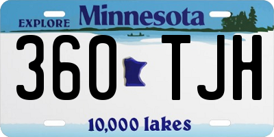 MN license plate 360TJH