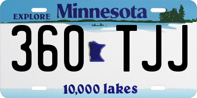 MN license plate 360TJJ