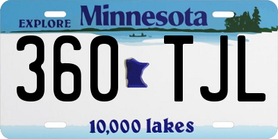 MN license plate 360TJL