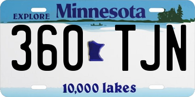 MN license plate 360TJN