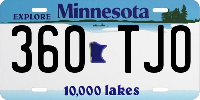 MN license plate 360TJO