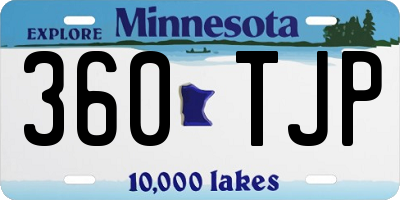 MN license plate 360TJP