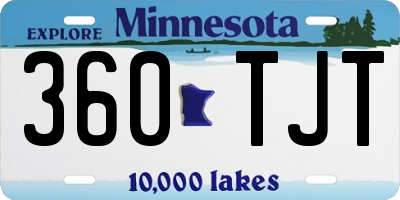 MN license plate 360TJT