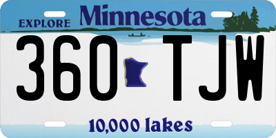 MN license plate 360TJW