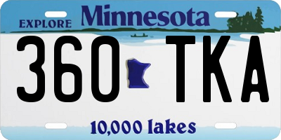 MN license plate 360TKA