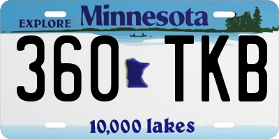 MN license plate 360TKB