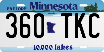 MN license plate 360TKC