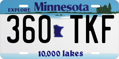MN license plate 360TKF
