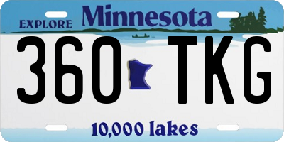 MN license plate 360TKG