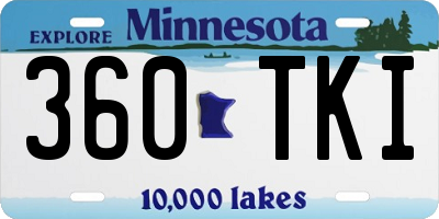 MN license plate 360TKI