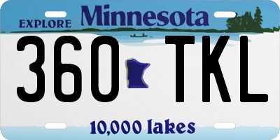 MN license plate 360TKL