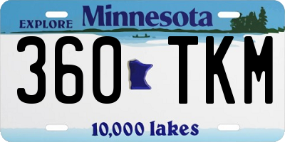 MN license plate 360TKM