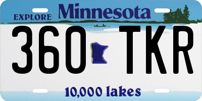 MN license plate 360TKR