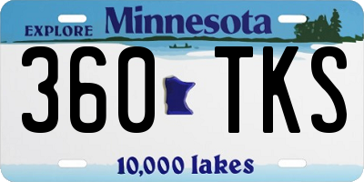 MN license plate 360TKS