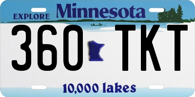MN license plate 360TKT