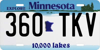 MN license plate 360TKV
