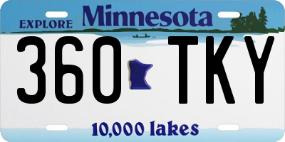 MN license plate 360TKY