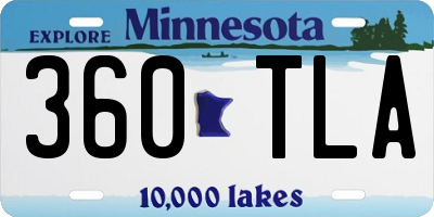 MN license plate 360TLA