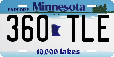 MN license plate 360TLE