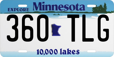 MN license plate 360TLG