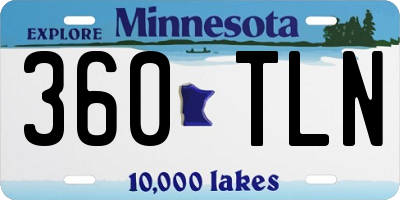 MN license plate 360TLN