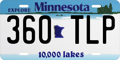 MN license plate 360TLP