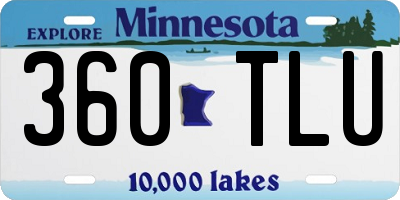 MN license plate 360TLU