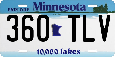 MN license plate 360TLV