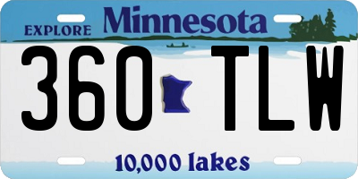 MN license plate 360TLW
