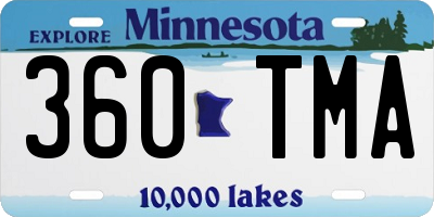 MN license plate 360TMA