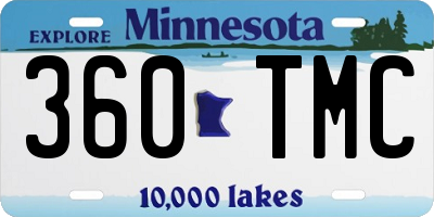 MN license plate 360TMC