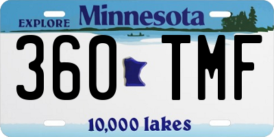 MN license plate 360TMF