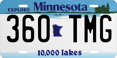 MN license plate 360TMG