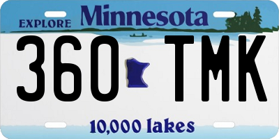 MN license plate 360TMK