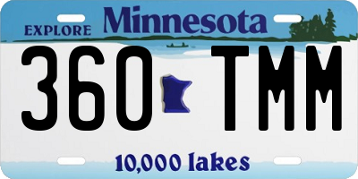 MN license plate 360TMM