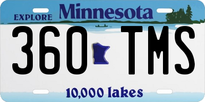 MN license plate 360TMS
