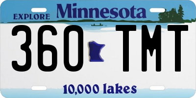 MN license plate 360TMT