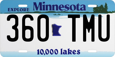 MN license plate 360TMU