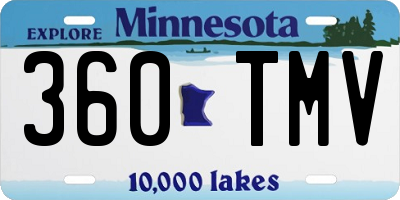 MN license plate 360TMV