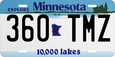 MN license plate 360TMZ