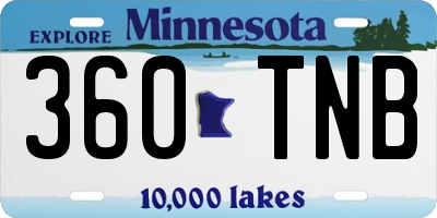 MN license plate 360TNB